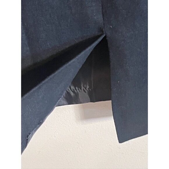 Retro Floral Linen Tank Dress 14 Black Cottagecore Embroidery Boho Old Money 90s - Picture 9 of 13